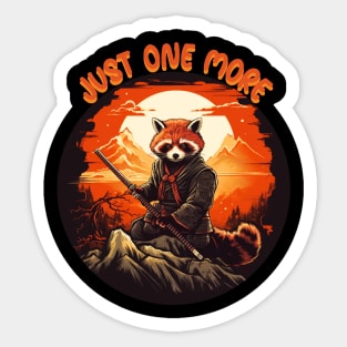 Just one more red panda Sticker